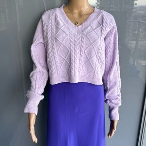 Cropped  Purple Sweater